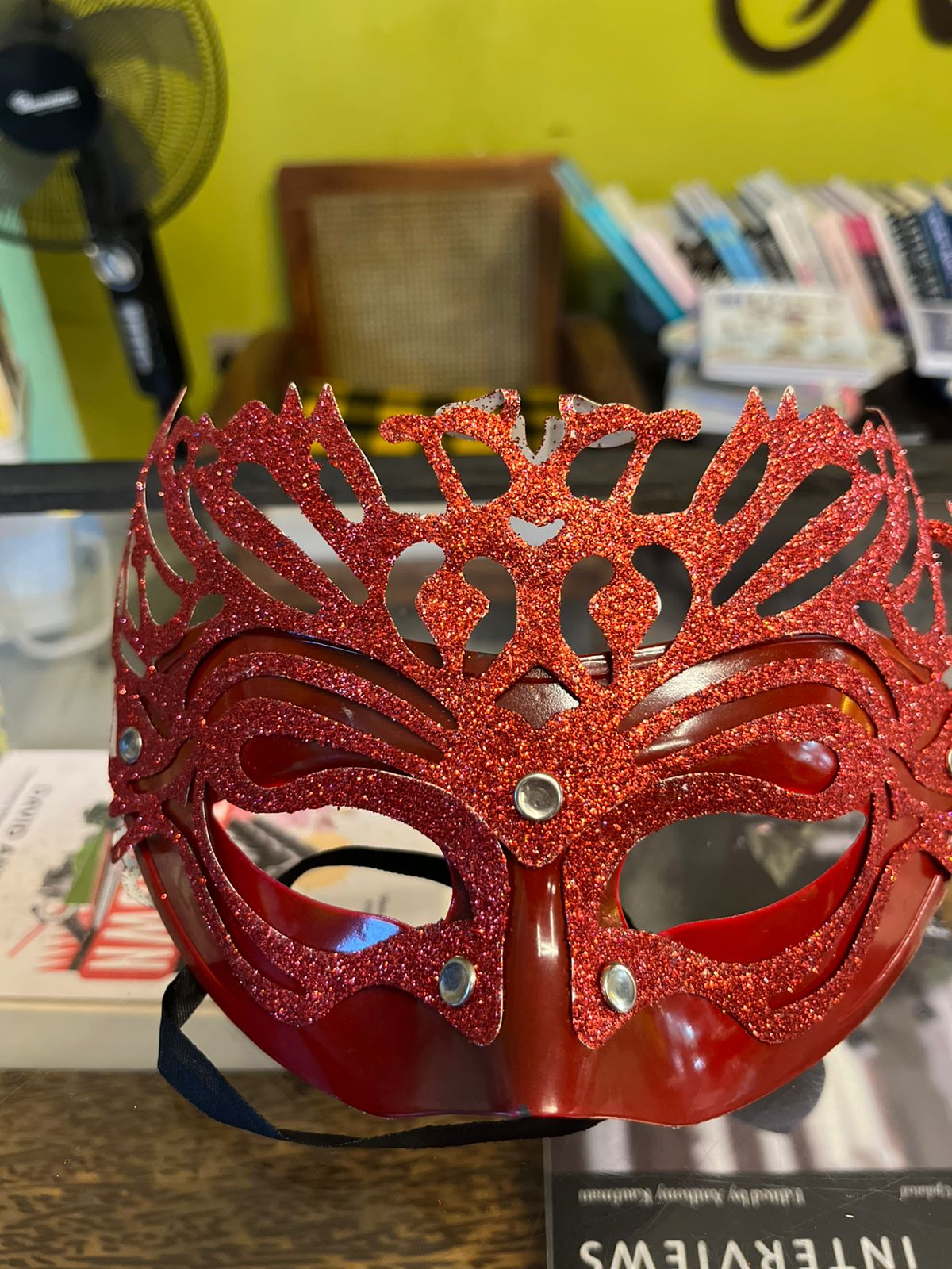 Red Mask with Doodle Extensions