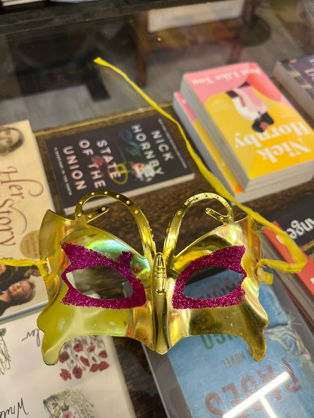 Gold Mask Butterfly with Purple Glam