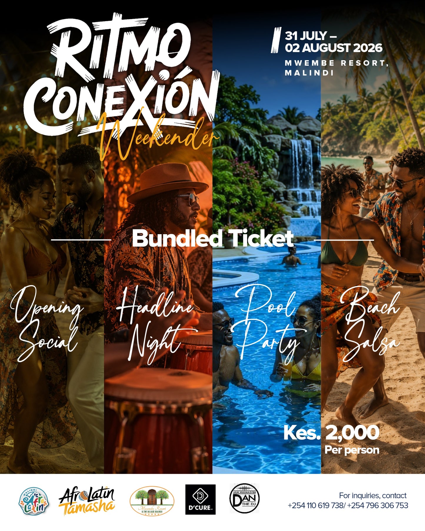 Ritmo Conexión Weekender - Beach Salsa + Socials Pass — All Three Socials + Saturday Beach Session